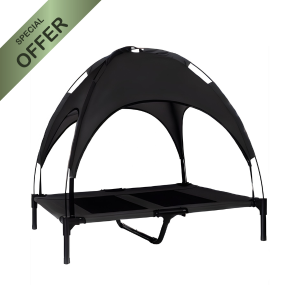 PETYPURE Eleveted Dog Bed With Canopy