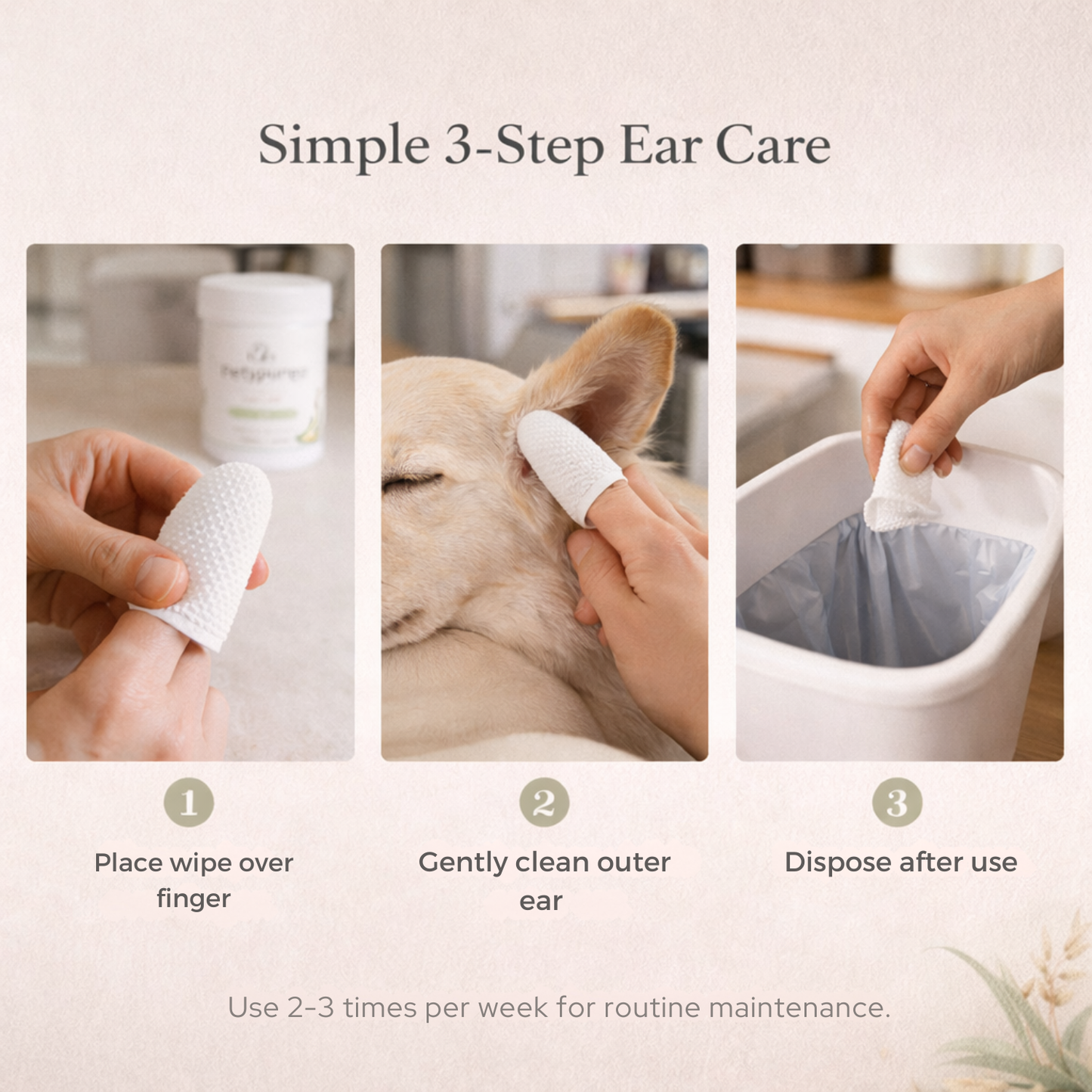PetyPure Gentle Ear Wipes