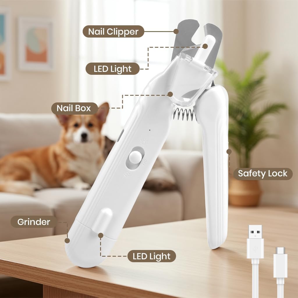 Petypure 2-in-1 Dog Nail Clipper & Grinder