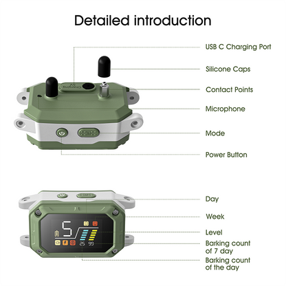 Petypure Bark Control Collar for Dogs — Beep, Vibration & Adjustable Levels